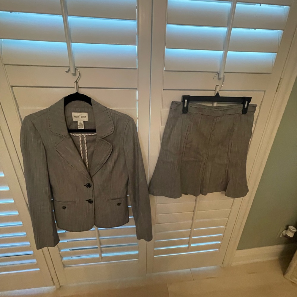 White House Black Market Gray Blazer
